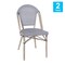 Flash Furniture Marseille French Bistro Stacking Chair, Blk Textilene Back & Seat, Aluminum Frame, Lght Natural, 2PK 2-SDA-AD642107-BLKWH-LTNAT-GG - alternate 8